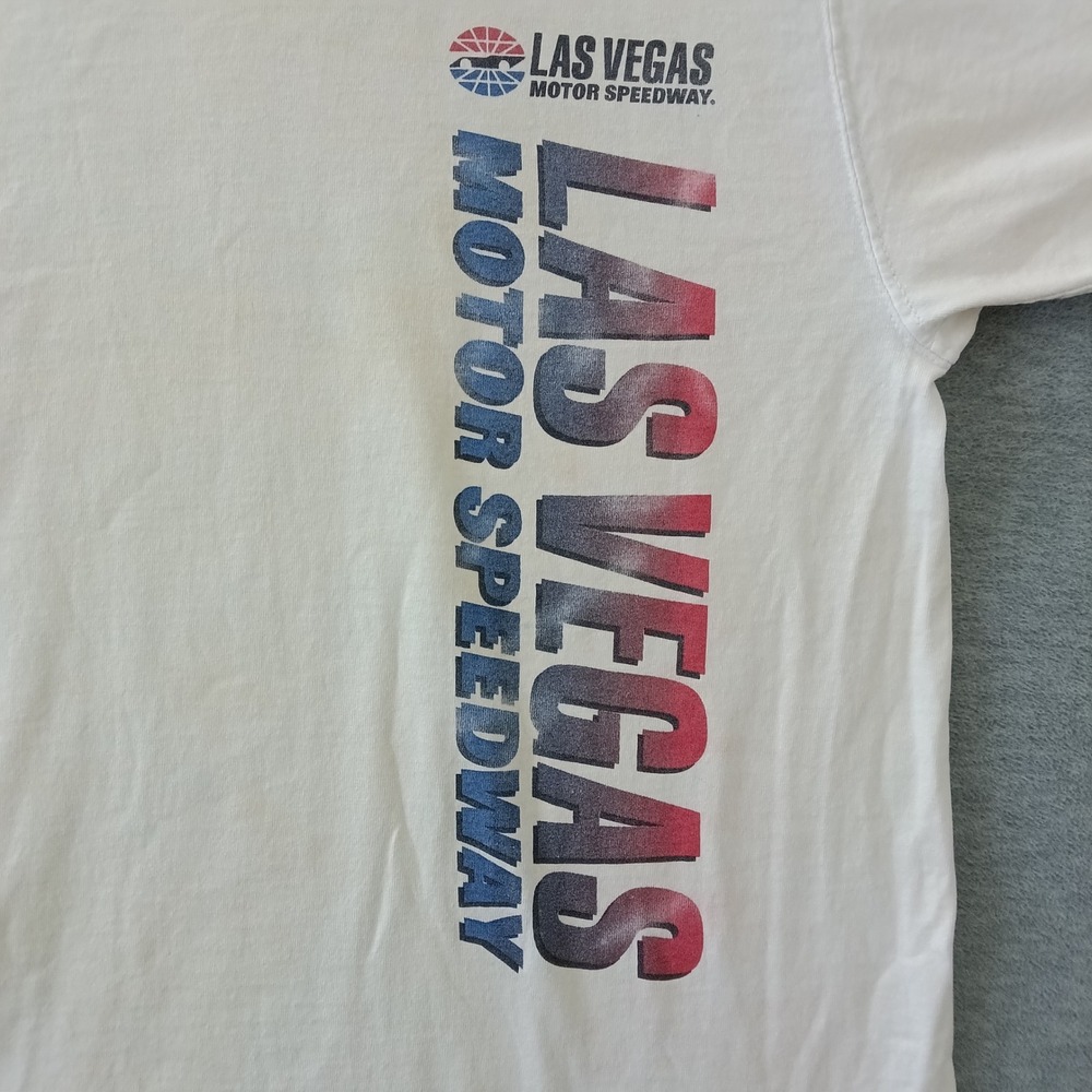 Vintage Las Vegas Motor Speedway NASCAR T-Shirt Fruit of the Loom White Medium